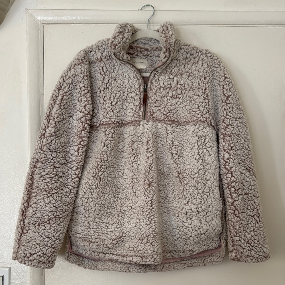 Cozy Cream/Pink Sherpa Jacket